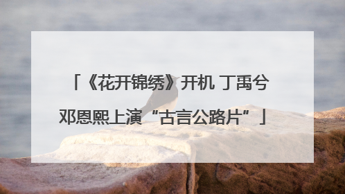 《花开锦绣》开机 丁禹兮邓恩熙上演“古言公路片”