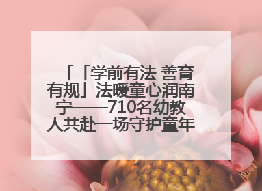 「学前有法 善育有规」法暖童心润南宁——710名幼教人共赴一场守护童年的法治之约