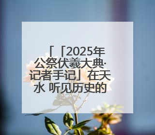 「2025年公祭伏羲大典·记者手记」在天水 听见历史的脉搏