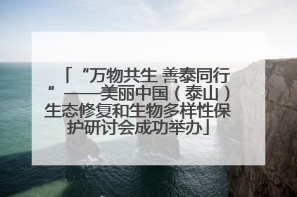 “万物共生 善泰同行”——美丽中国（泰山）生态修复和生物多样性保护研讨会成功举办