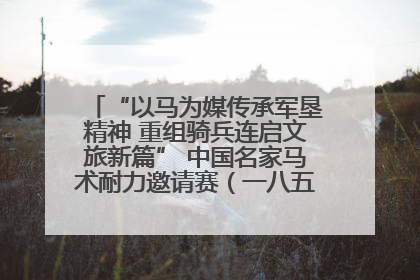 “以马为媒传承军垦精神 重组骑兵连启文旅新篇” 中国名家马术耐力邀请赛（一八五团站）暨重启骑兵连活动正式启动
