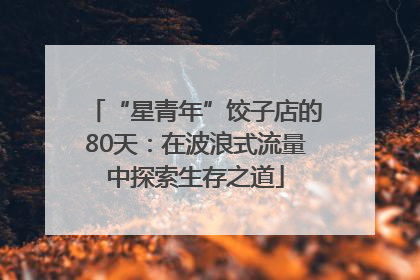 “星青年”饺子店的80天：在波浪式流量中探索生存之道