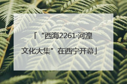 “西海2261·河湟文化大集”在西宁开幕