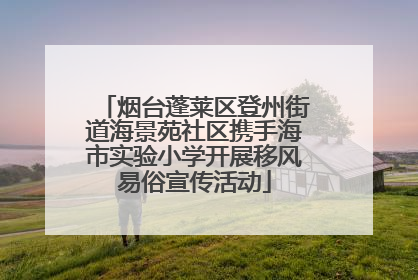 烟台蓬莱区登州街道海景苑社区携手海市实验小学开展移风易俗宣传活动