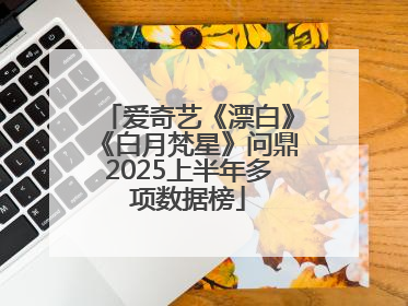 爱奇艺《漂白》《白月梵星》问鼎2025上半年多项数据榜