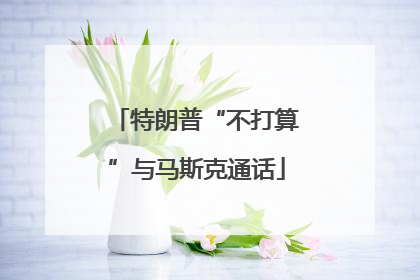 特朗普“不打算”与马斯克通话