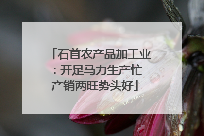 石首农产品加工业：开足马力生产忙 产销两旺势头好