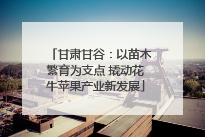 甘肃甘谷：以苗木繁育为支点 撬动花牛苹果产业新发展
