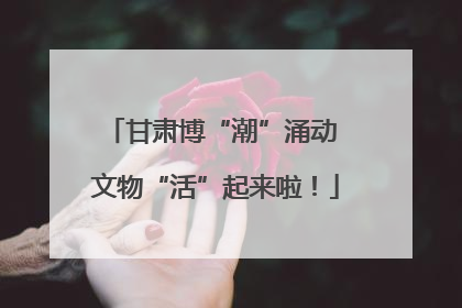 甘肃博“潮”涌动 文物“活”起来啦！
