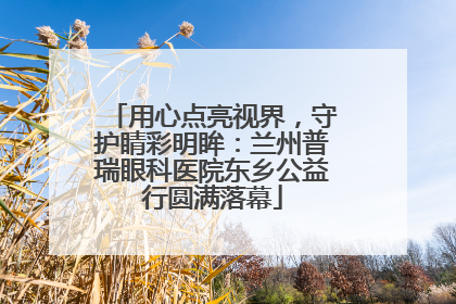 用心点亮视界，守护睛彩明眸：兰州普瑞眼科医院东乡公益行圆满落幕
