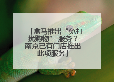 盒马推出“免打扰购物” 服务？南京已有门店推出此项服务