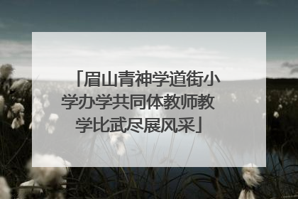 眉山青神学道街小学办学共同体教师教学比武尽展风采