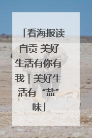 看海报读自贡 美好生活有你有我｜美好生活有“盐”味