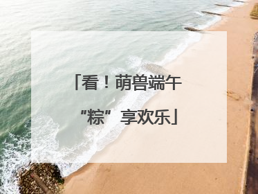 看！萌兽端午“粽”享欢乐