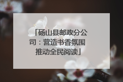 砀山县邮政分公司：营造书香氛围 推动全民阅读