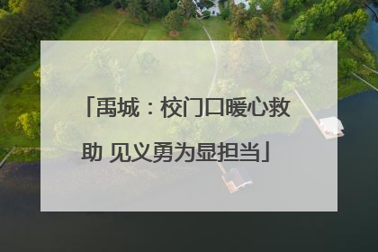 禹城：校门口暖心救助 见义勇为显担当