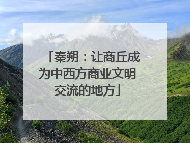 秦朔：让商丘成为中西方商业文明交流的地方