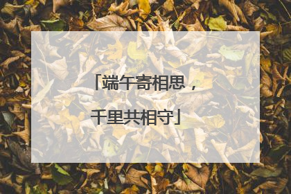 端午寄相思，千里共相守