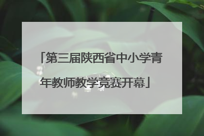 第三届陕西省中小学青年教师教学竞赛开幕