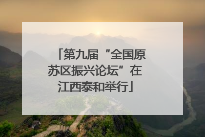 第九届“全国原苏区振兴论坛”在江西泰和举行