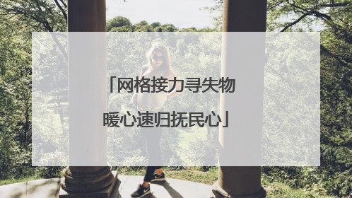 网格接力寻失物 暖心速归抚民心