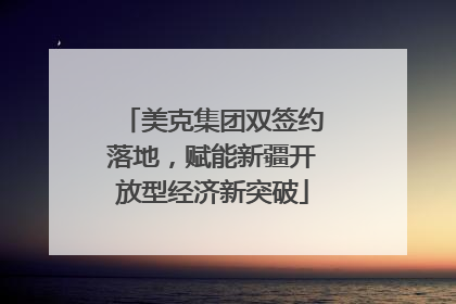 美克集团双签约落地，赋能新疆开放型经济新突破