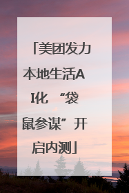 美团发力本地生活AI化 “袋鼠参谋”开启内测