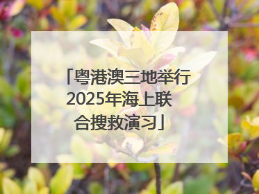 粤港澳三地举行2025年海上联合搜救演习