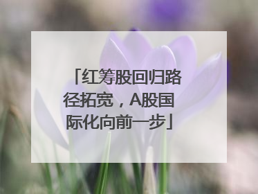 红筹股回归路径拓宽，A股国际化向前一步
