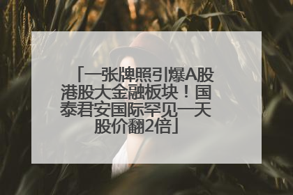 一张牌照引爆A股港股大金融板块！国泰君安国际罕见一天股价翻2倍