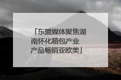 东盟媒体聚焦湖南怀化箱包产业 产品畅销亚欧美