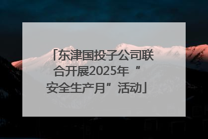 东津国投子公司联合开展2025年“安全生产月”活动