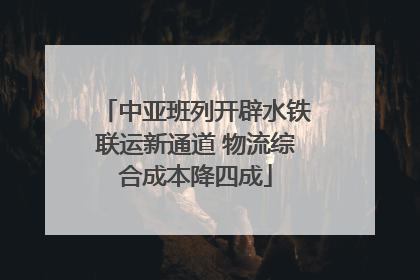 中亚班列开辟水铁联运新通道 物流综合成本降四成