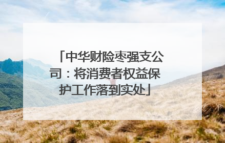 中华财险枣强支公司：将消费者权益保护工作落到实处