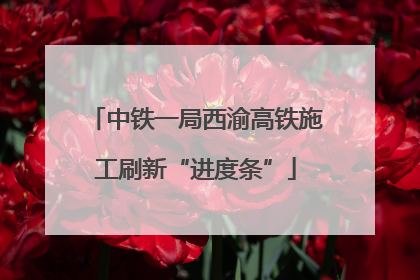 中铁一局西渝高铁施工刷新“进度条”