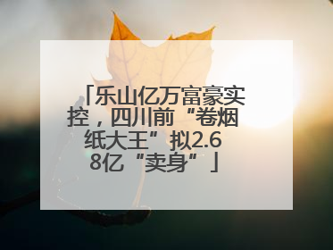 乐山亿万富豪实控，四川前“卷烟纸大王”拟2.68亿“卖身”