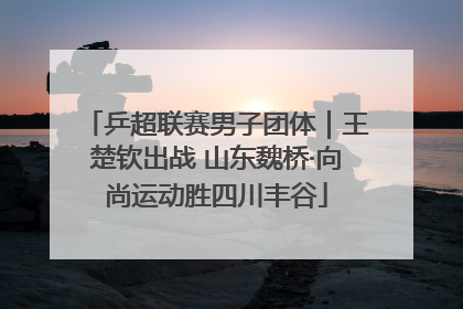 乒超联赛男子团体｜王楚钦出战 山东魏桥·向尚运动胜四川丰谷