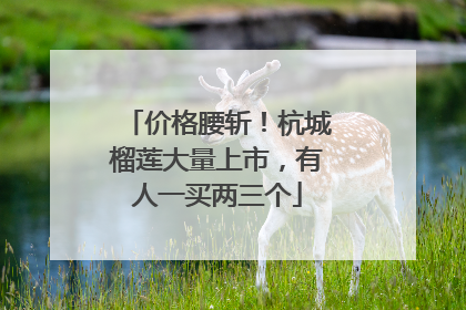 价格腰斩！杭城榴莲大量上市，有人一买两三个