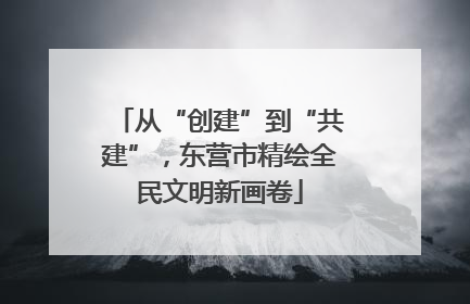 从“创建”到“共建”，东营市精绘全民文明新画卷
