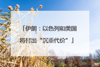 伊朗：以色列和美国将付出“沉重代价”