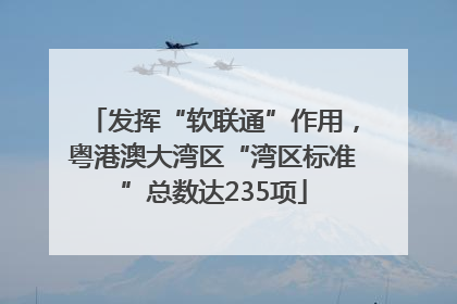 发挥“软联通”作用，粤港澳大湾区“湾区标准”总数达235项