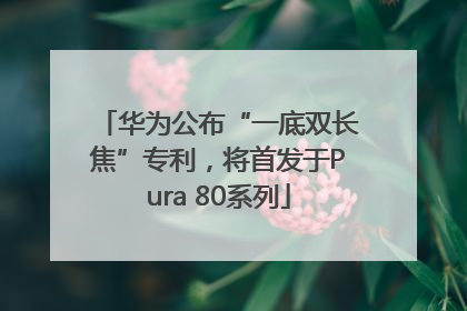 华为公布“一底双长焦”专利，将首发于Pura 80系列