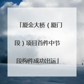 厦金大桥（厦门段）项目首件中节段构件成功出运