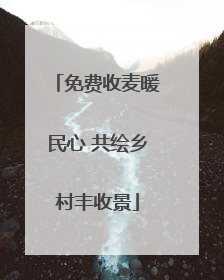 免费收麦暖民心 共绘乡村丰收景