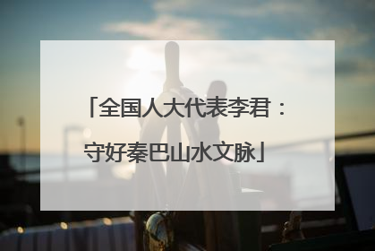 全国人大代表李君：守好秦巴山水文脉
