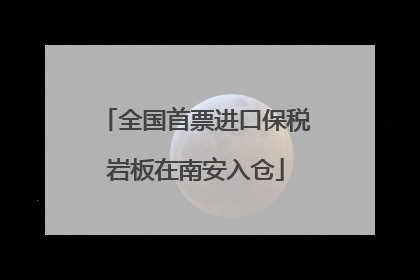 全国首票进口保税岩板在南安入仓