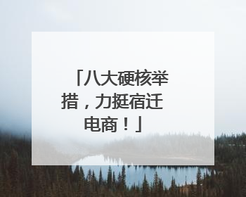 八大硬核举措，力挺宿迁电商！