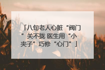 八旬老人心脏“阀门”关不拢 医生用“小夹子”巧修“心门”
