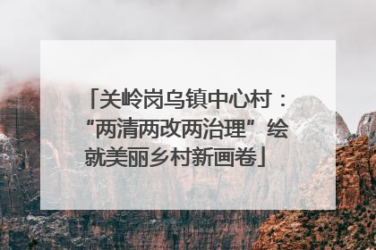 关岭岗乌镇中心村：“两清两改两治理”绘就美丽乡村新画卷