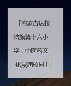 内蒙古达拉特旗第十六小学：中医药文化浸润校园
